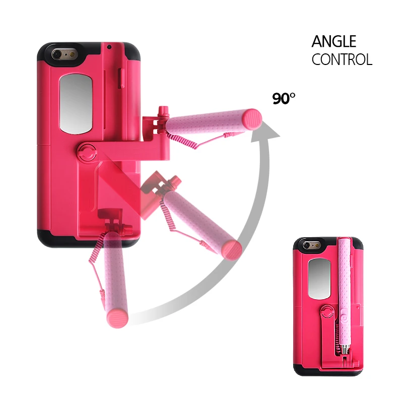 Для iPhone 6 S Selfie Stick портативный Выдвижная Монопод Проводной Придерживайтесь Чехол