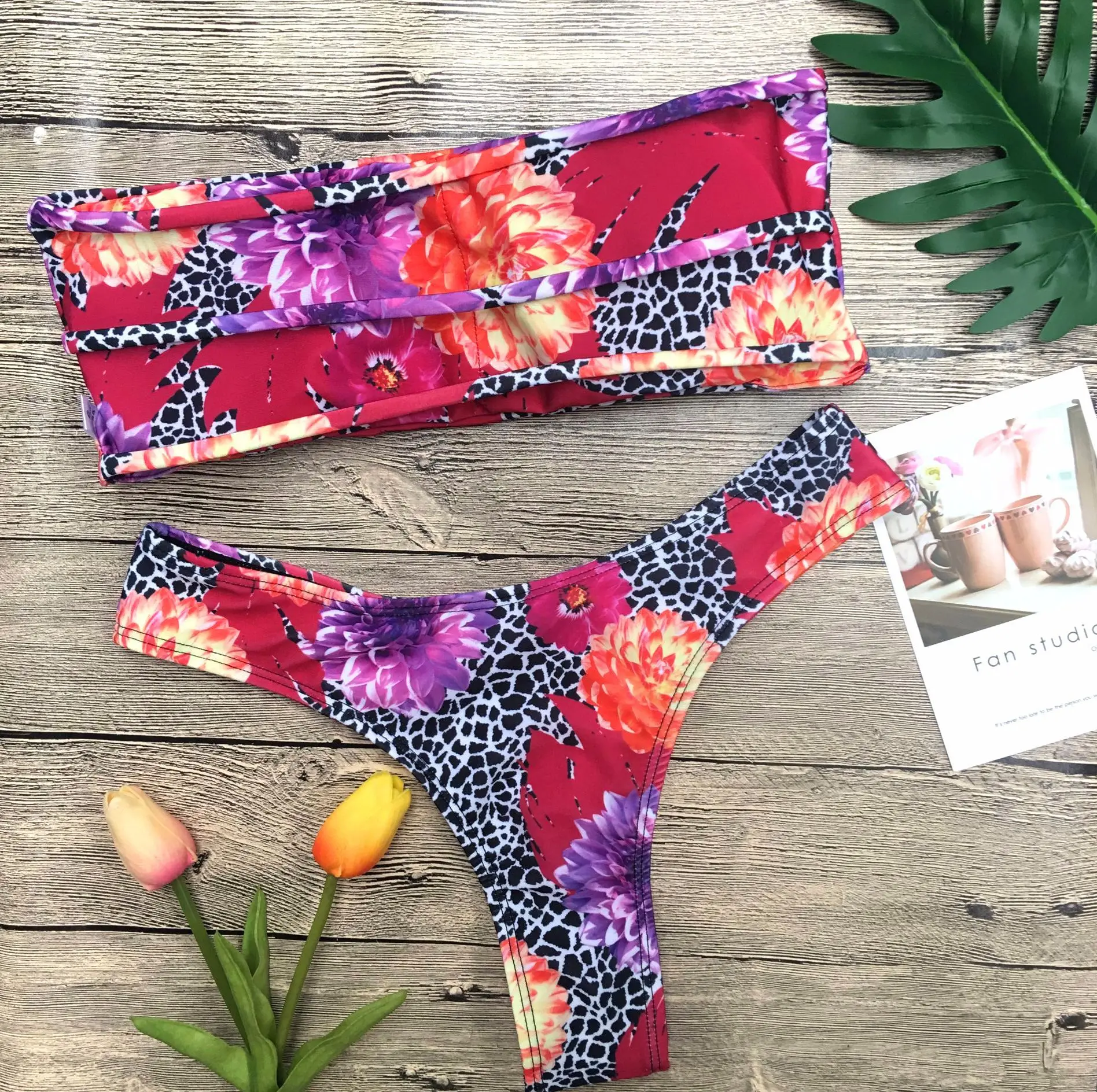 Женский купальник-бикини с леопардовым принтом Imayio купальник-бандо низкой