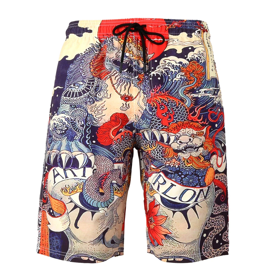 3xl 6xl eagle flag quick dry Beach Shorts plus size Swimwear Men Swim trucks male Swimming men Swimsuit bathing suit 313 | Спорт и