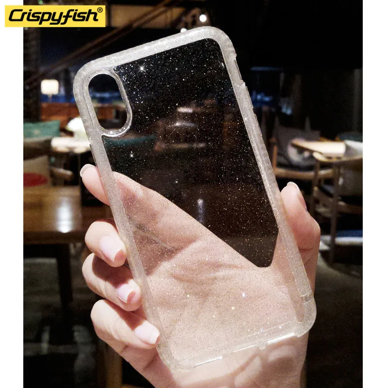 Роскошный Блестящий Мягкий чехол для iphone 6, 6s, 7, 8 Plus, противоударный, TPU, прозрачный, для iphone X, XR, XS MAX, задняя крышка для 11 Pro Max