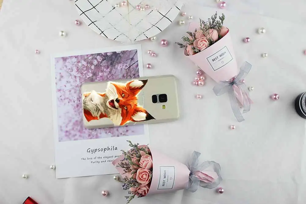 Г-н милое платье с лисой для samsung Galaxy A10/A30/A40/A50/A70 A9 A8 A6 a7 A3 A5 ТПУ чехол мягкое сиденье автомобиля