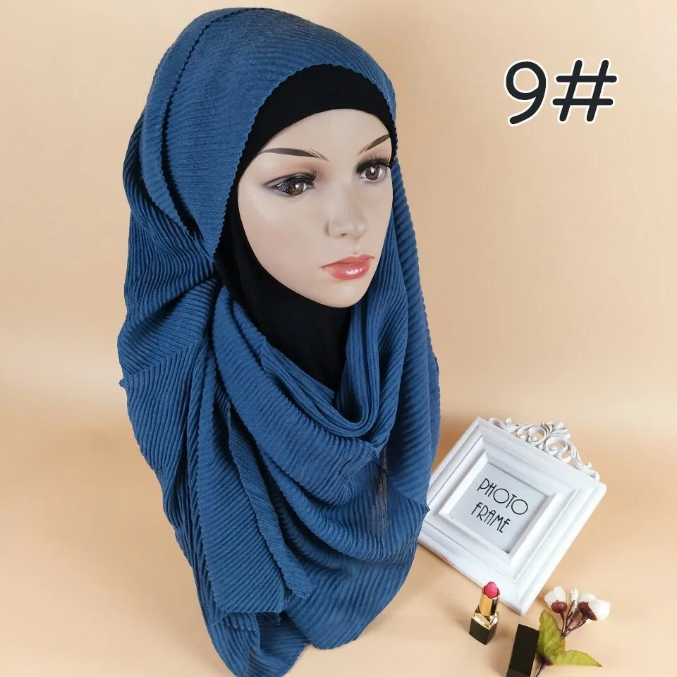 180*70 см мягкие носки из тонкого хлопка Hijab шарф Мусульманский платок исламский аксессуары Платки femme