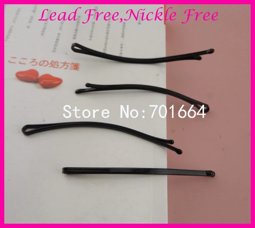 

20PCS 2.7mm*8.5cm 3.35" Black slim Plain Metal Bobby Pins with round enamel tip at nickle free and lead free,Bargain for Bulk