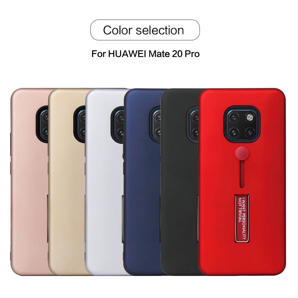 For Huawei Mate 20 Pro Fashion Matte PC Soft Silicon Ring Phone Cases Lite Case Hide Stand Holder Back Cover |