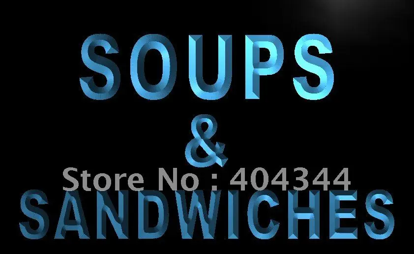

LB856- Soups & Sandwiches Cafe NEW LED Neon Light Sign home decor crafts