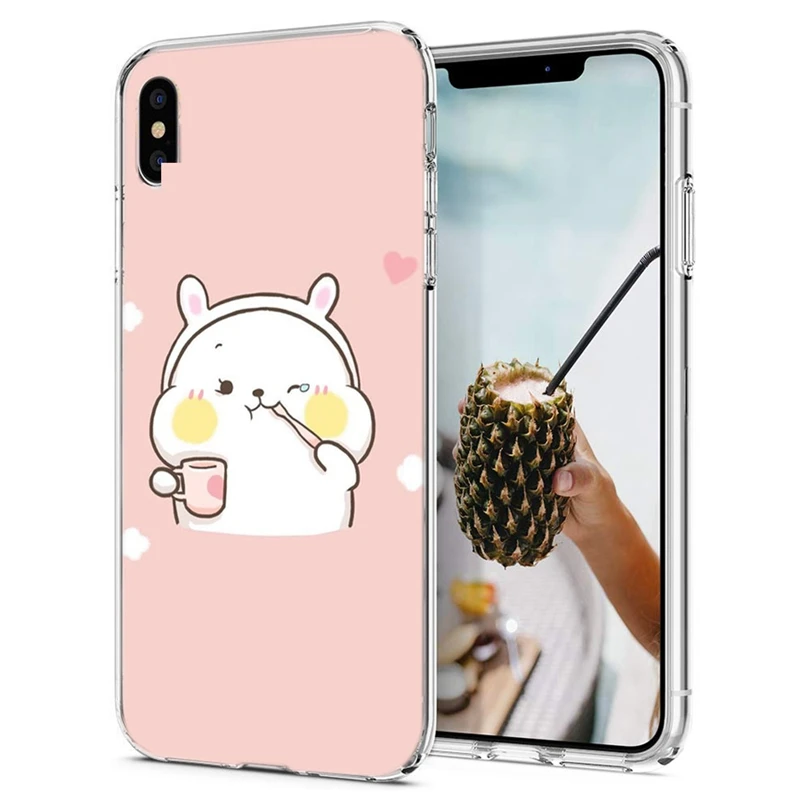 Case For iPhone 7 8 Plus 6 6S/6 Soft TPU Cover Design Cat Rabbit X XS XR Max Phone Back Fundas Q193 |