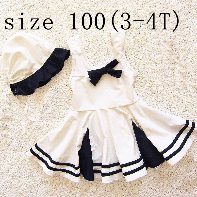 white 100 Dollplus/ детский купальник детская одежда для плавания для девочек, детское бикини пляжный цельный купальный костюм для маленьких девочек - Цвет: white 100