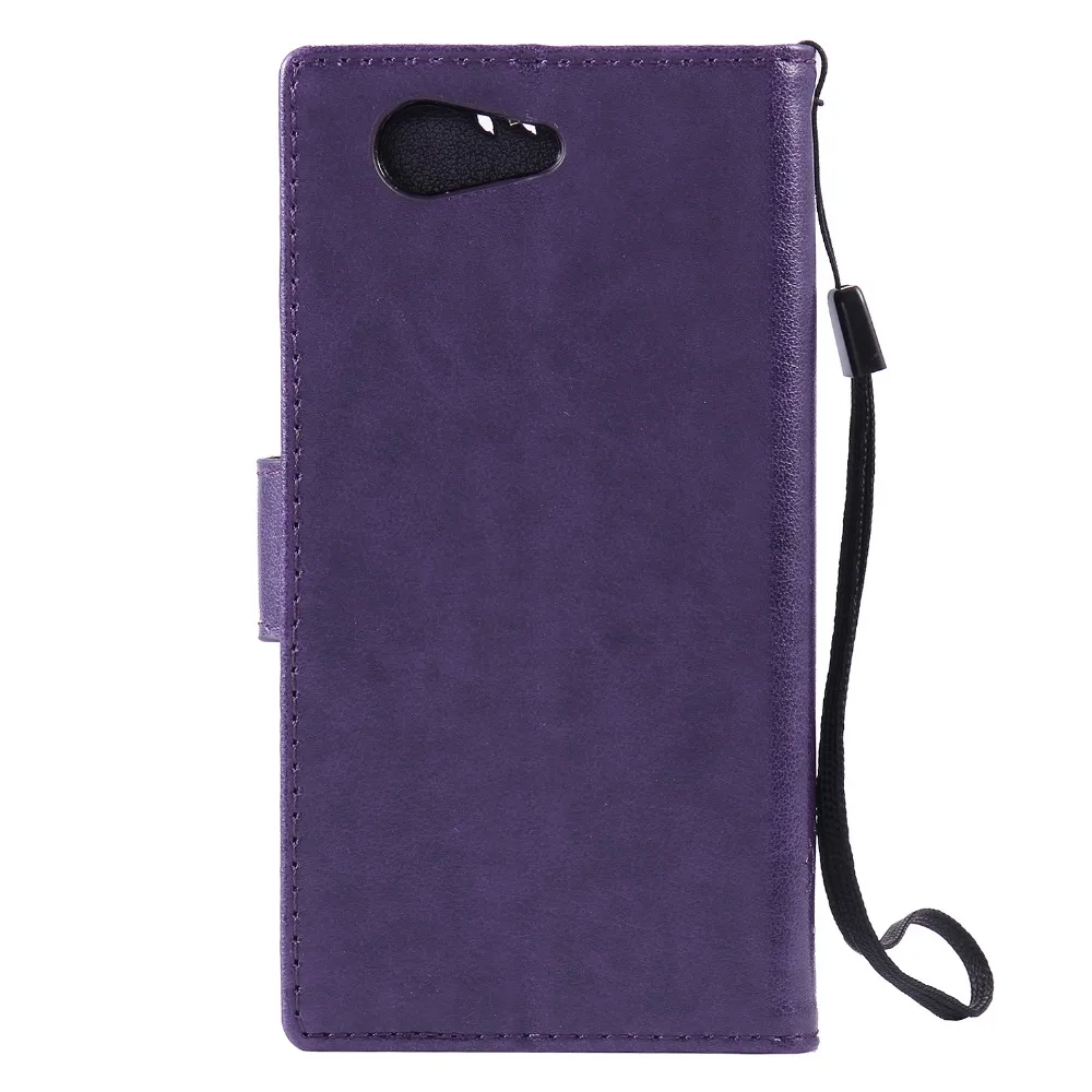 For coque Sony Xperia Z3 Mini case Fundas Compact Case D5803 M55W phone cases Tree Cat Flip Cover Leather | Мобильные телефоны и