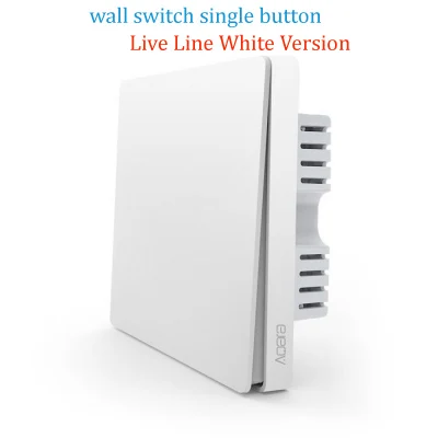 1 key white Светильник для умного дома Aqara Mijia с одной проволокой ZigBee, беспроводной ключ, настенный выключатель через приложение для смартфона - Цвет: 1 key white