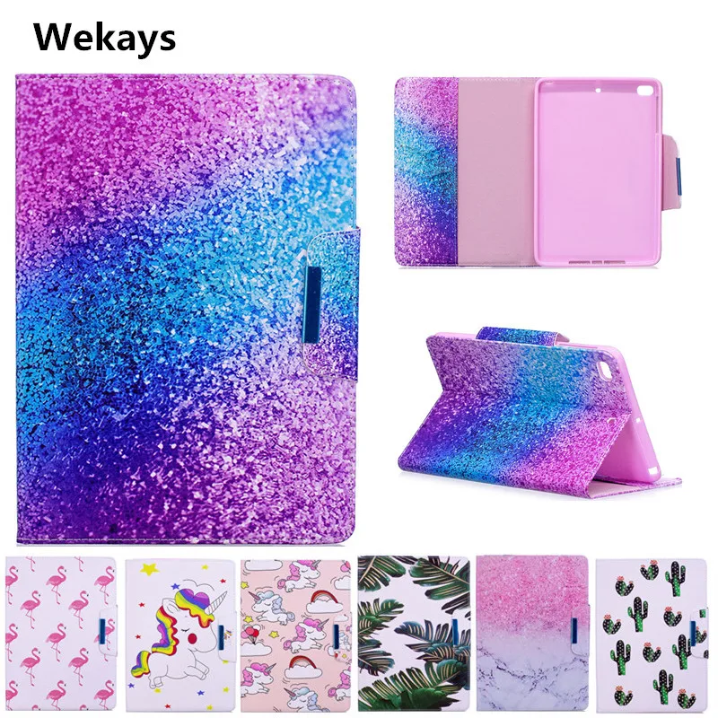

Wekays Case for Apple IPad Mini Cute Cartoon Flamingo Unicorn PU Flip Leather Cover Case For iPad Mini 5 4 3 2 1 7.9 inch Capa