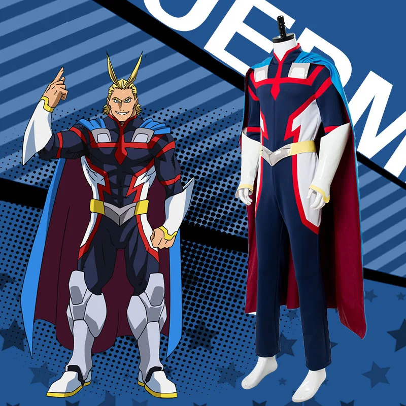Coshome Boku no Hero Academy All Might костюмы для косплея мой герой Academy Мужской плащ-комбинезон для Хэллоуина Вечерние