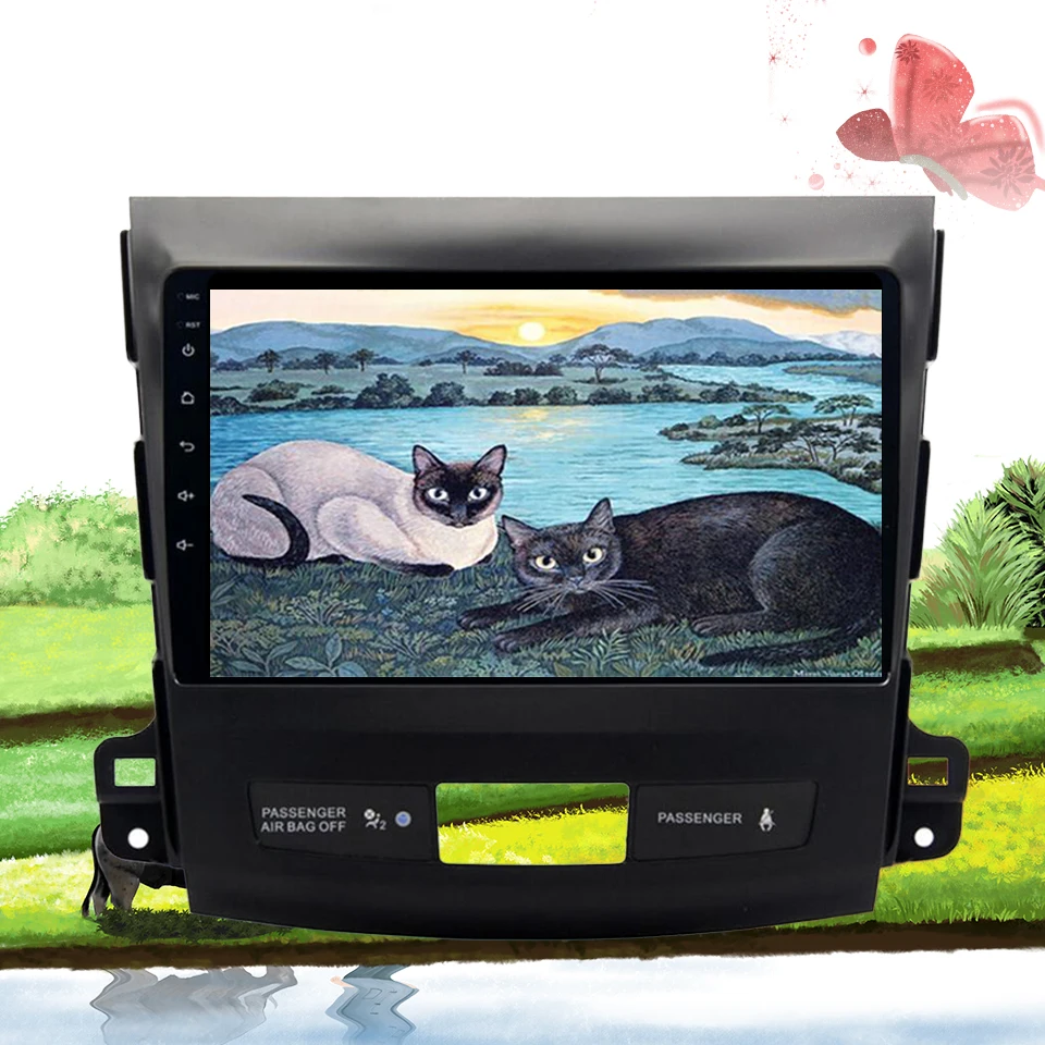 Автомобильный мультимедийный плеер 2 din Авто DVD android 10 0 9 дюймов ForMitsubishi Outlander 2006 2013