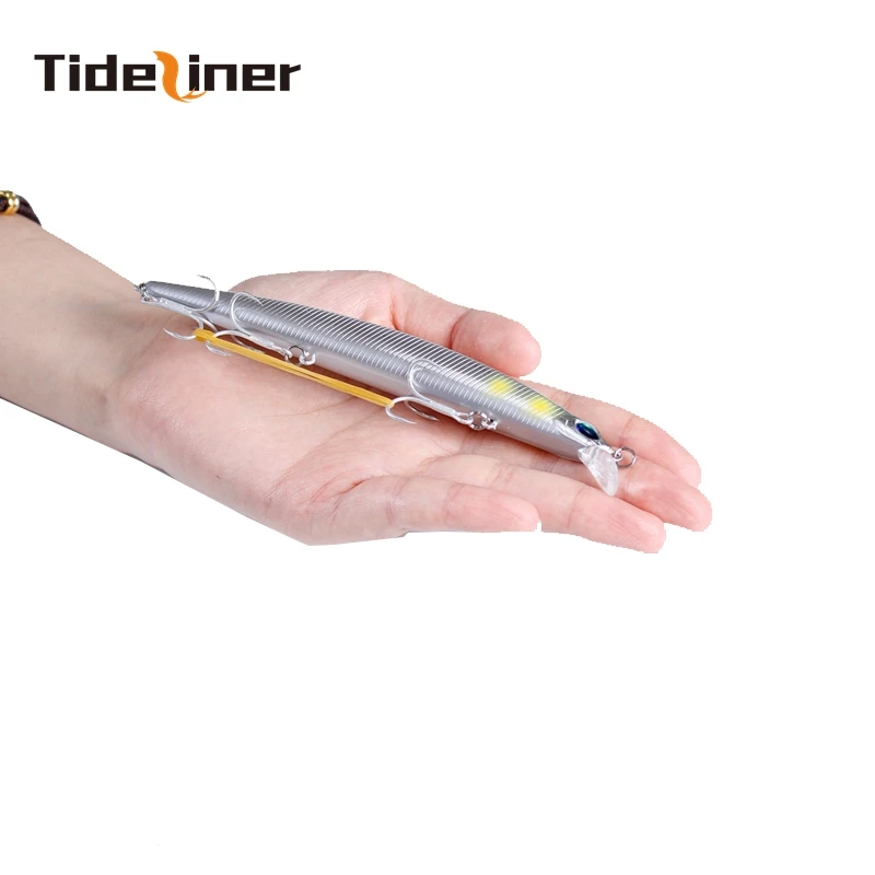 Tideliner minnow fishing lure with 6# VMC hooks large 155mm 19g artificial hard bait bass culter tackle | Спорт и развлечения