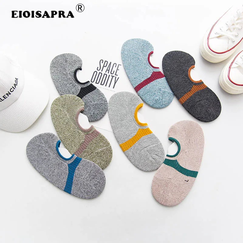 

[EIOISAPRA] полосатые лоскутные удобные мягкие носки Smiple Мужские дышащие противоскользящие творческие Носки