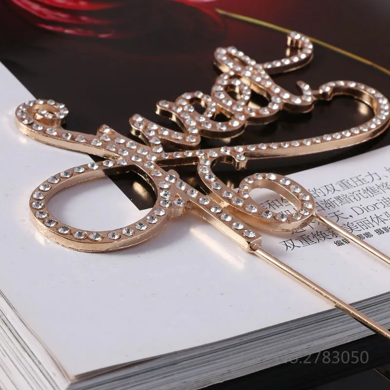 Sweet 16 Cake Topper 16th Birthday Party Themes With Rhinestone Decoration Anniversary Decorating Supplies Gold/Silver|Товары для