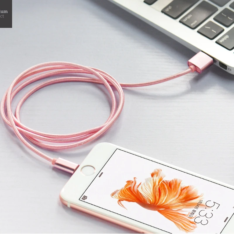 Ikismo 2A Быстрая зарядка USB нейлоновый кабель для iPhone XR XS MAX X 8 7 6 Plus 5S ipad mini быстрое зарядное Освещение кабели для передачи данных
