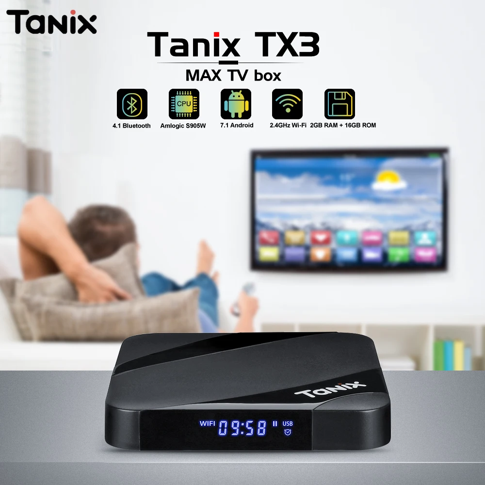 Tanix TX3 Max ТВ Box Amlogic S905W Android 7 1 с новыми Алиса в стране и 2 Гб Оперативная память + 16
