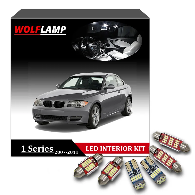 Wolflamp 14 шт. белые ледяные синие фонасветильник для автомобиля s 2007-2011 BMW 1 серии |