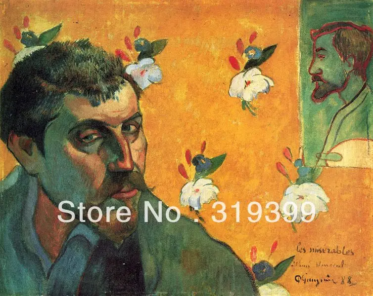 Портрет картина маслом на льняном холсте Автопортрет 2 пола гаугина свободная