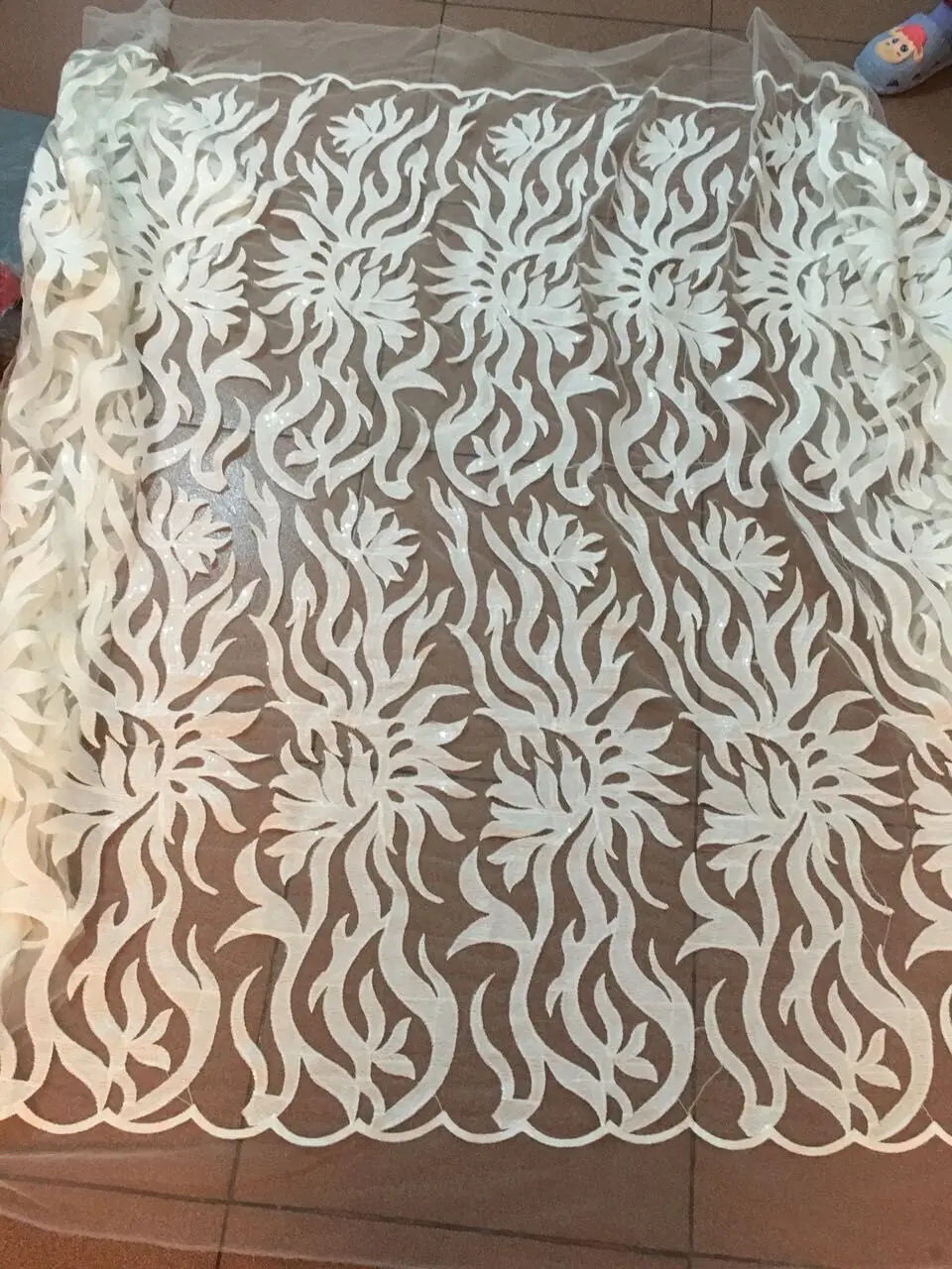 Тюль кружева с блестками вышивка французский чистая кружевная ткань SYJ-1810 | Дом и