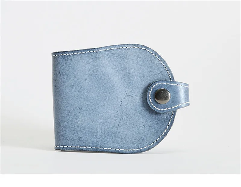 Red Blue LEACOOL Женский кошелек из натуральной кожи, дизайн, женский кошелек, держатель для карт, кошелек, маленький кошелек, кошелек для монет - Цвет: Red Blue