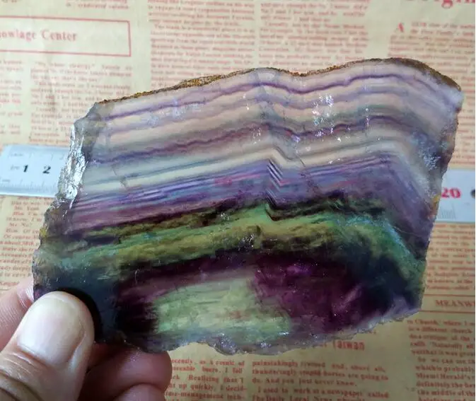 

1 pcs 100% natural fluorite slice quartz crystal slice as gift healing 250-300g