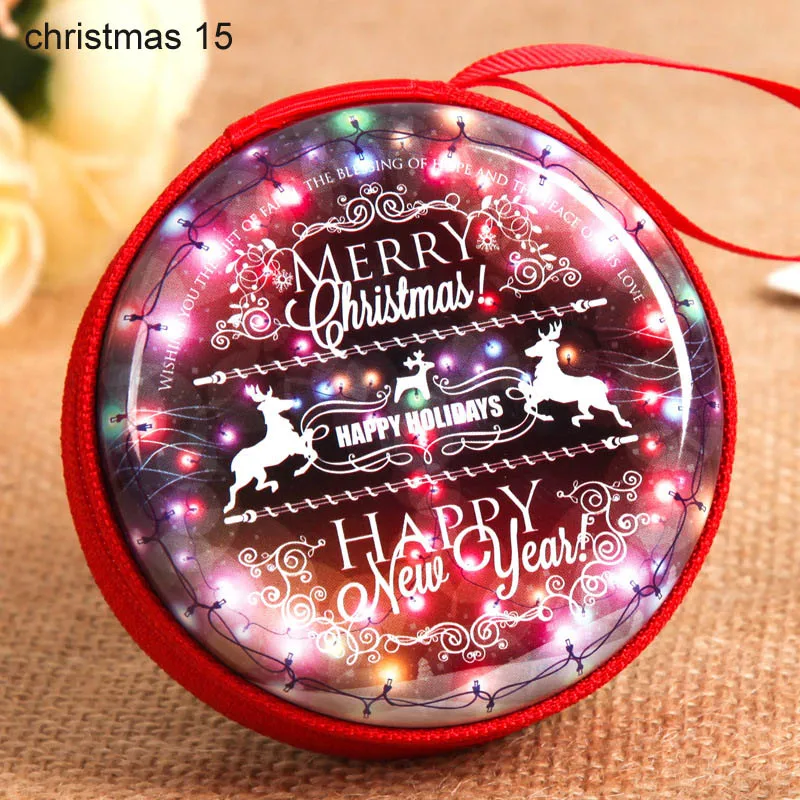 christmas 15 Кошелек, рождественская подвеска, висячие украшения, чехол для ключей для девочек, рождественская елка, кулон для пожилых людей, Рождественская серия, подарок - Цвет: christmas 15