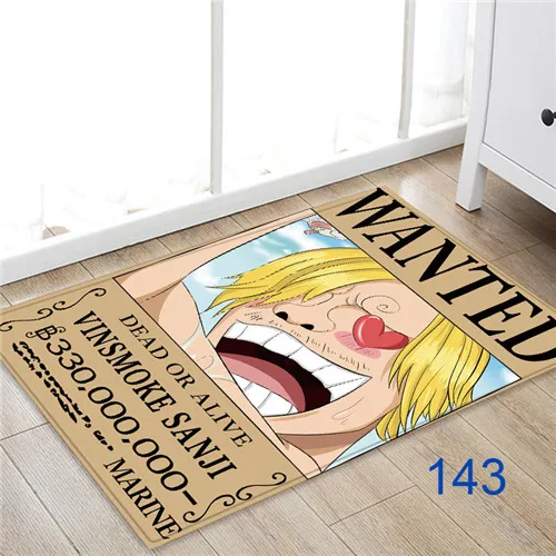 Style 24 Аниме ONE PIECE Luffy Коврик для двери, коврик для кружки, плюшевый напольный ковер, коврик для комнаты, нескользящий коврик, Новинка - Цвет: Style 24