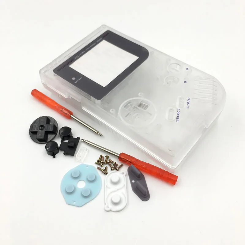 Transparent Светящийся корпус полный корпус Оболочка Чехол для nintendo Gameboy классический для GB DMG GBO оболочка - Цвет: Transparent