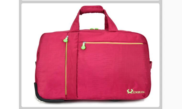 20 inch red Сумка для ручной клади на колесиках, дорожная сумка на колесиках, дорожная сумка на колесиках, сумки на колесиках для путешествий, багаж, чемодан - Цвет: 20 inch red