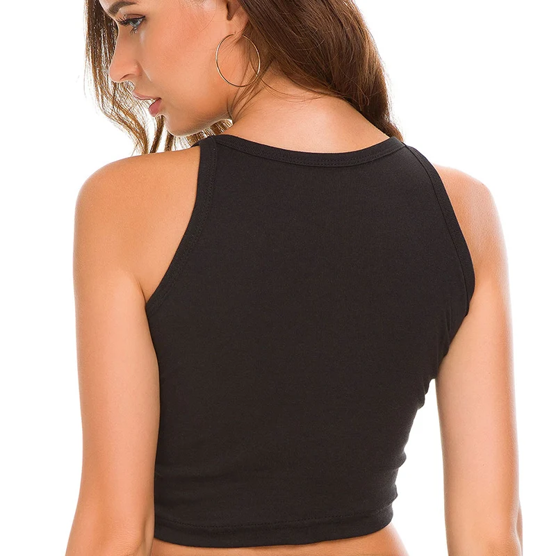 Пикантные модные черно белые летний короткий топ для женщин уличная Bralet женская