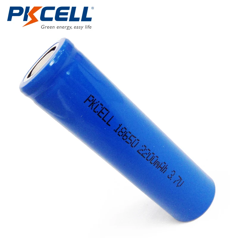 10 шт./лот PKCELL ICR18650 3,7 V 2200mah 18650 литиевая аккумуляторная батарея для фонарей фонарь