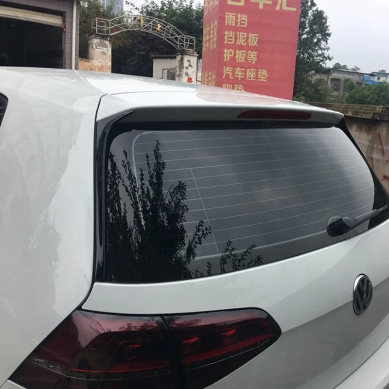 Автомобильный спойлер MK7 из глянцевого черного АБС-пластика для стайлинга