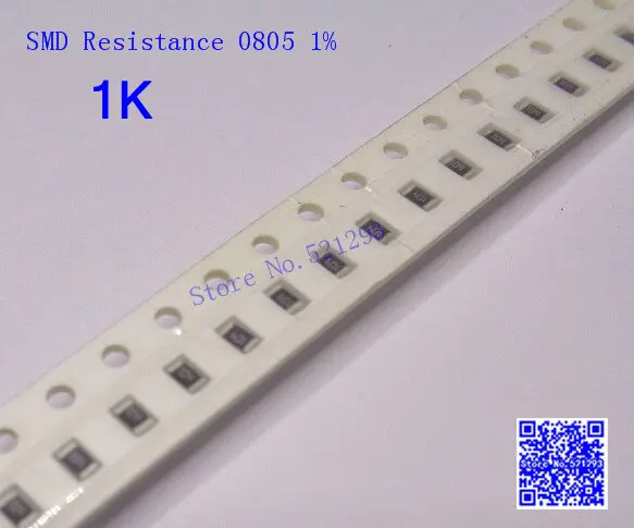 SMD сопротивление 0805 1 K Ом 1% 1/8 Вт чип резисторы 500 шт./лот|0805 1k|1 k ohmchip resistors |