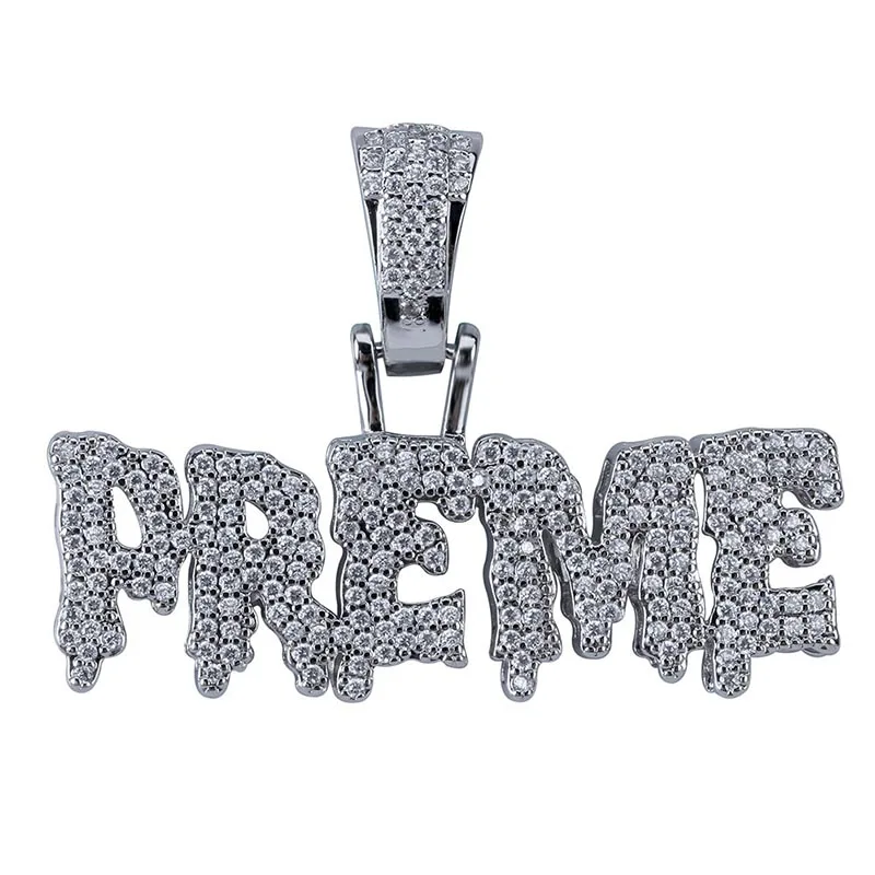 Ожерелье MISSFOX в стиле хип хоп с надписью Freeze Preme подвеска со льдом 24 К золотое