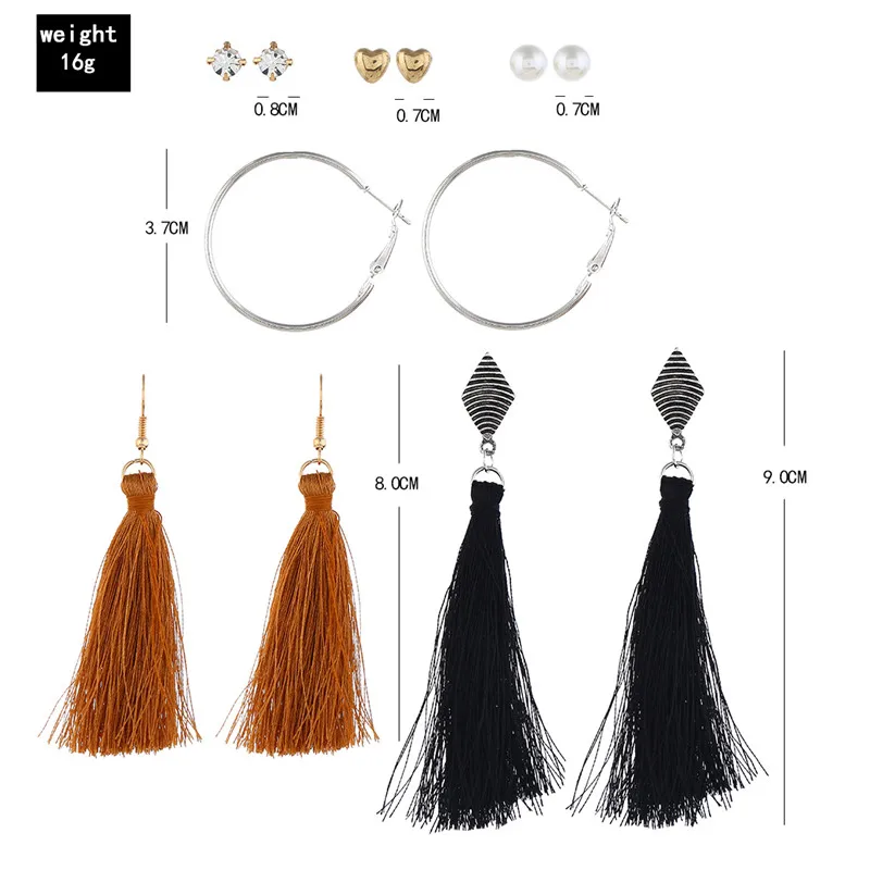 Богемные длинные серьги с бахромой для женщин Золотое сердце ананас из