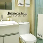Правила ванной комнаты Настенные наклейки слова ПВХ английские буквы наклейки-цитаты на стену для двери комнаты Декор ванной комнаты