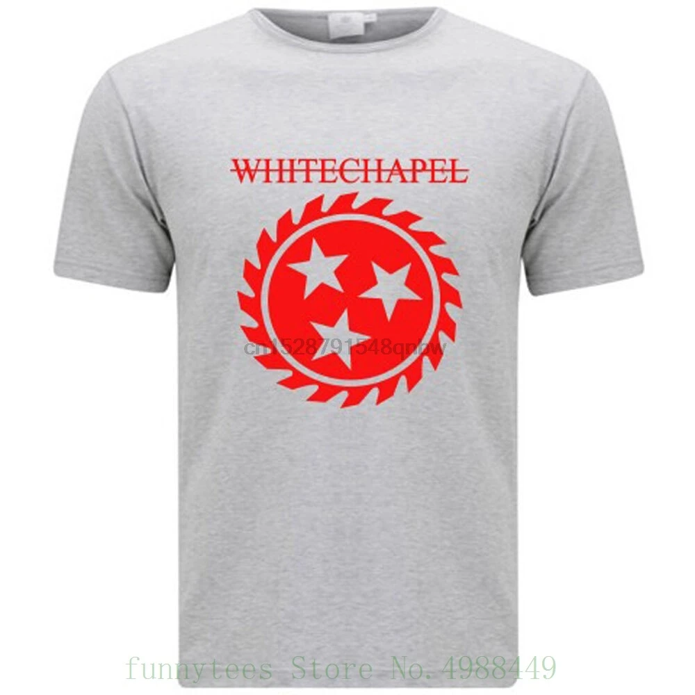 Новая белая футболка с логотипом рок группы Deathcore мужская серая Футболка размер S