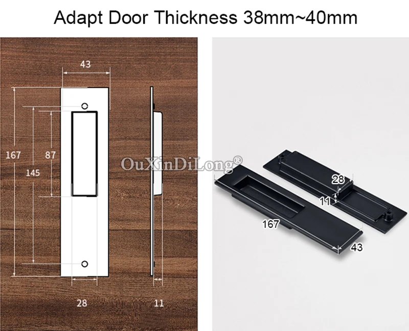 Оптовая продажа 10 пар европейские встраиваемые ручки для раздвижных дверей