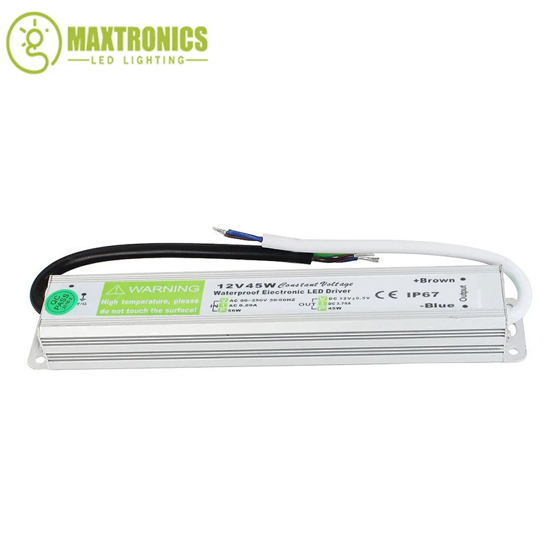 Оптовая цена водонепроницаемый электронный светодиодный драйвер 12 в 45 Вт