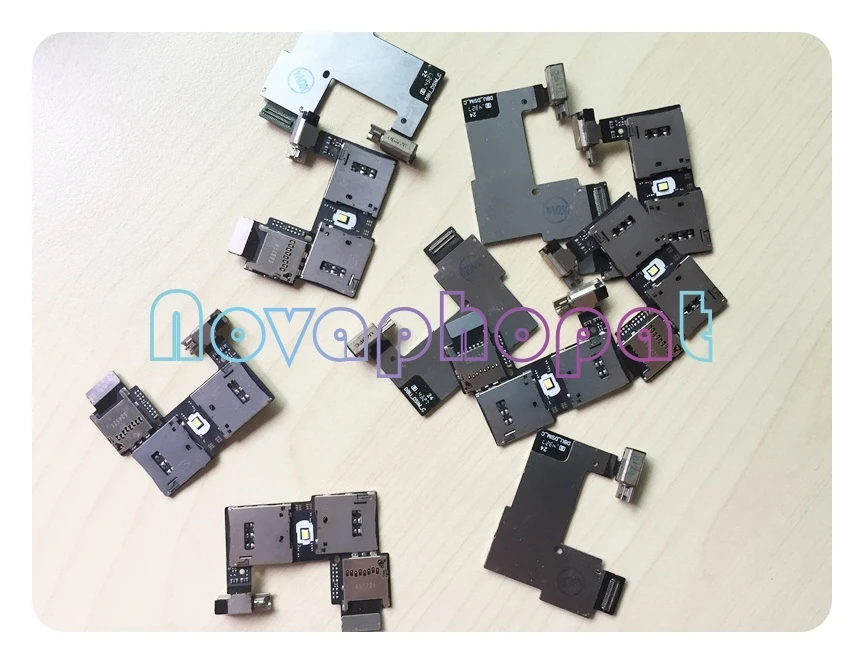 Novaphopat 10 шт./лот для Motorola G2 XT1068 XT1069 SIM SD карта держатель лоток считыватель гибкий