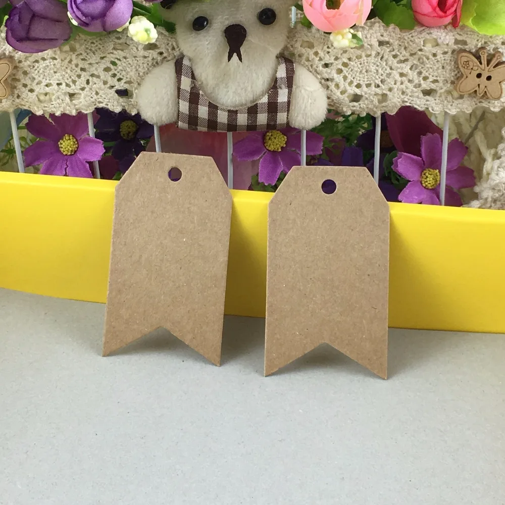 200 шт./лот крафт-бумага 7*4 см Висячие ценники пустые подарочные карточки