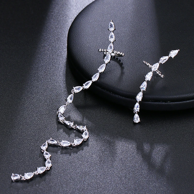 Женская Асимметричная бижутерия EMMAYA асимметричный вечерние бический Циркон с