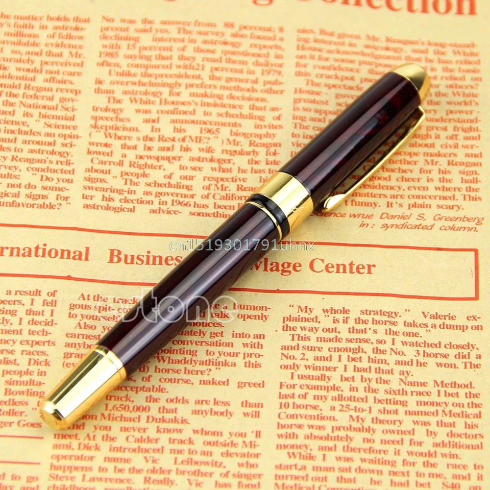 Перьевая ручка Jinhao X250 с красным мраморным наконечником среднего размера и