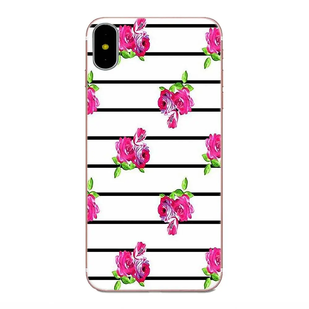 TPU Protector Phone Cases For Xiaomi Redmi Note 2 3 3S 4 4A 4X 5 5A 6 6A Pro Plus Rose Floral pastel leaves | Мобильные телефоны и