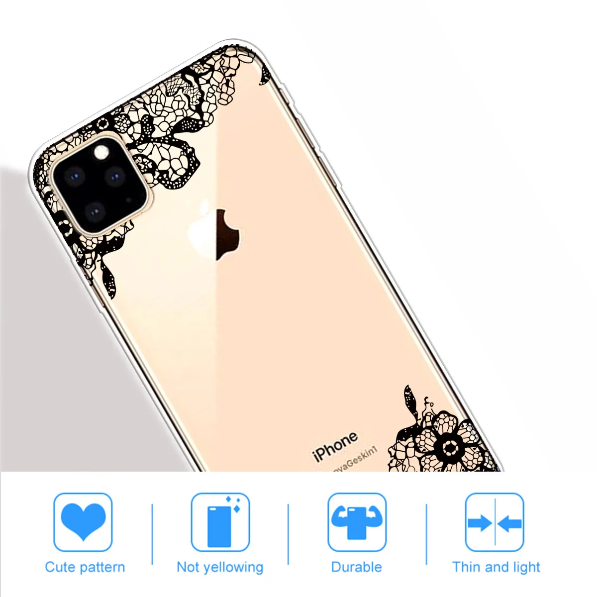 Новый силиконовый чехол для Apple IPhone X XR XS XI MAX XIR 7 8 Plus 6 6s 5 5C 5S SE модный кружевной