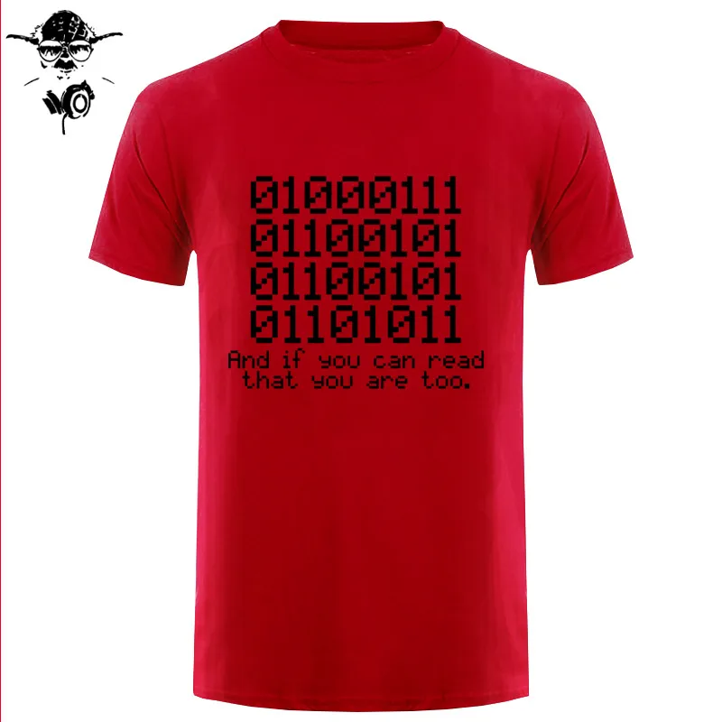 0100 бинарная футболка код Geek Nerd Tech Computing слоган подарок Забавный подарок 123t модные мужские футболки с круглым вырезом футболки