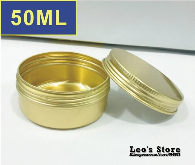 

Wholesale 27mmx56mm 50pcs/lot 50ml golden aluminum Jars,cream & cosmetics container,electronic protect,LAJ-17a