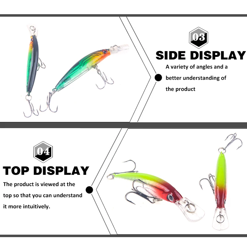 SEAPESCA Рыболовная Приманка Minnow Crank Bait 70 мм 4 г классические воблеры Virbration
