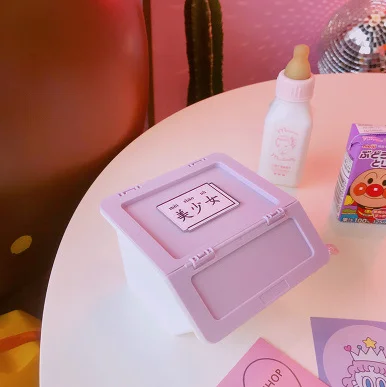 13 1 шт. Kawaii Сейлор Мун кошка крылья звезда Розовая пантера квадратная коробка для хранения канцелярских принадлежностей клип Ювелирные изделия пластиковый чехол держатель для карт - Цвет: 13